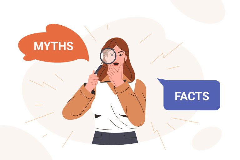 hemorrhoids myths vs facts illustration