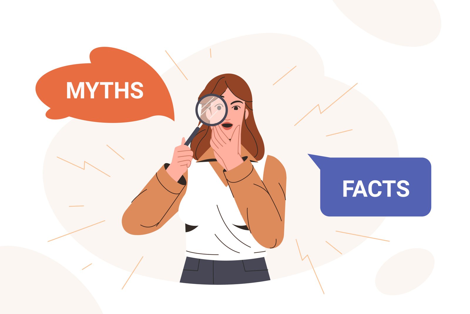 hemorrhoids myths vs facts illustration